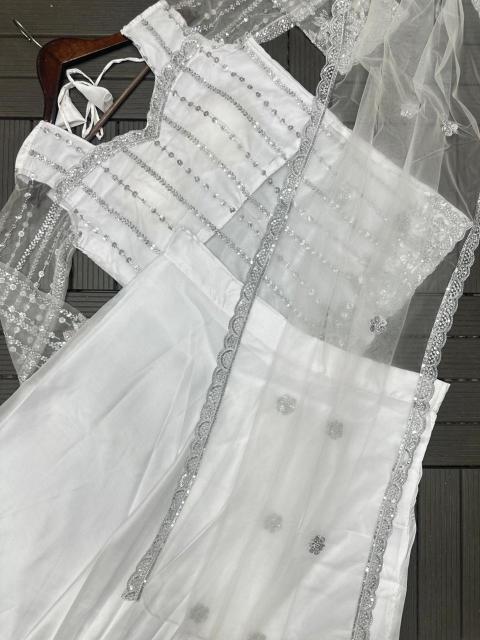 HB 251 Rangoli silk White Bridal lehenga wholesalers in Delhi - wholesale export